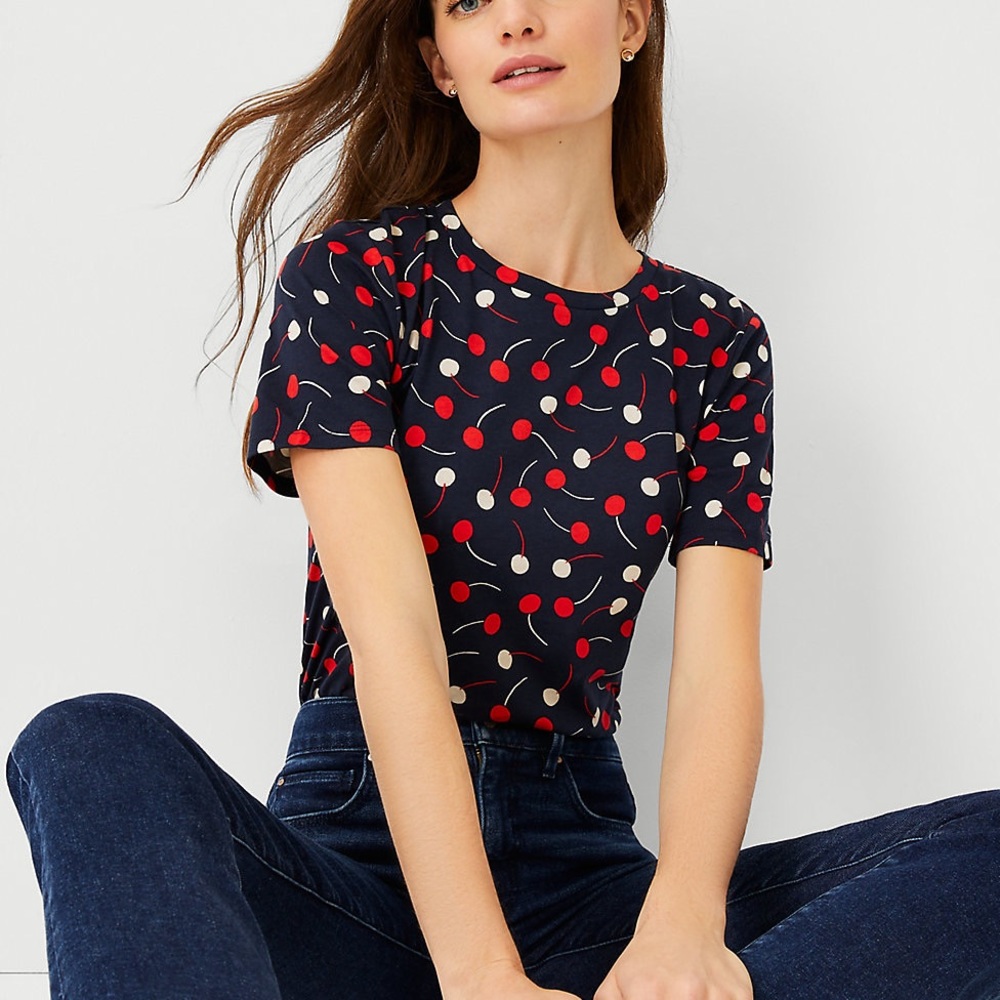 Cherry Pima Cotton Tee